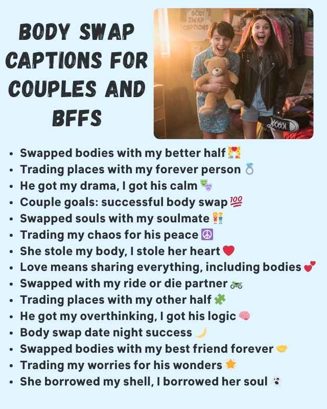 Body Swap Captions for Couples and BFFs