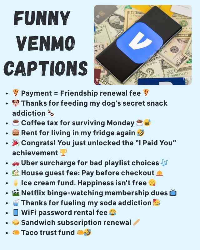 Funny Venmo Captions