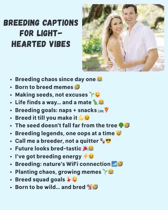 Breeding Captions for Light-Hearted Vibes