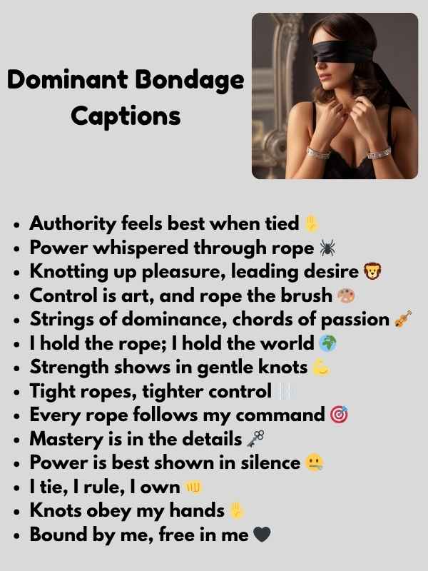 Dominant Bondage Captions