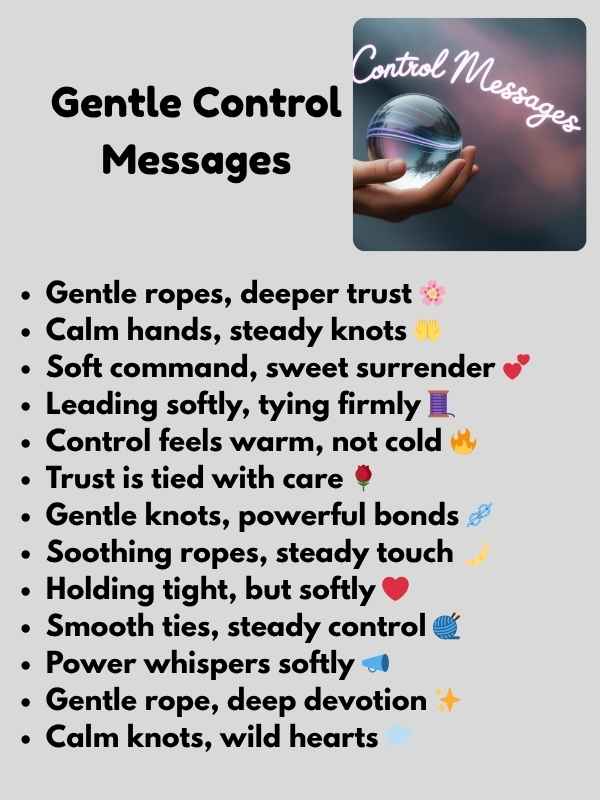 Gentle Control Messages