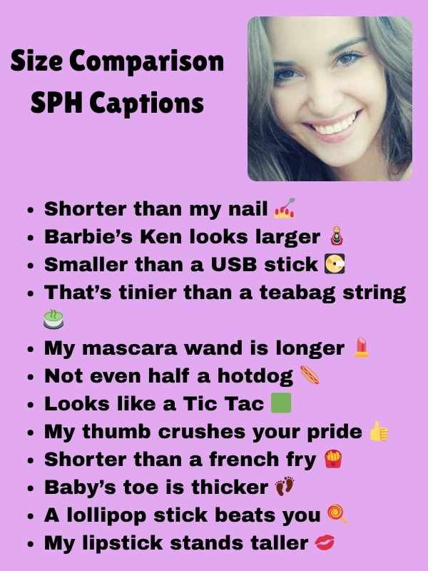 Size Comparison SPH Captions