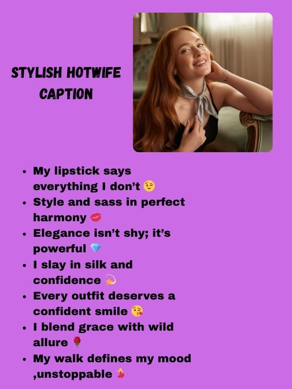 Stylish Hotwife Caption